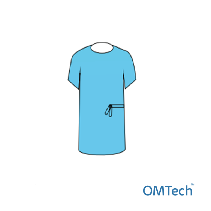 Сорочка медична OMTech™ процедурна (розмір 50-52 (L) (СМС - 35 г/м2),стерильна